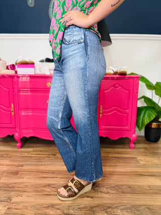 Dear Scarlett Straight Leg Faux Denim