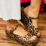 Treat Yourself Wedge Sandals by Corkys - Leopard