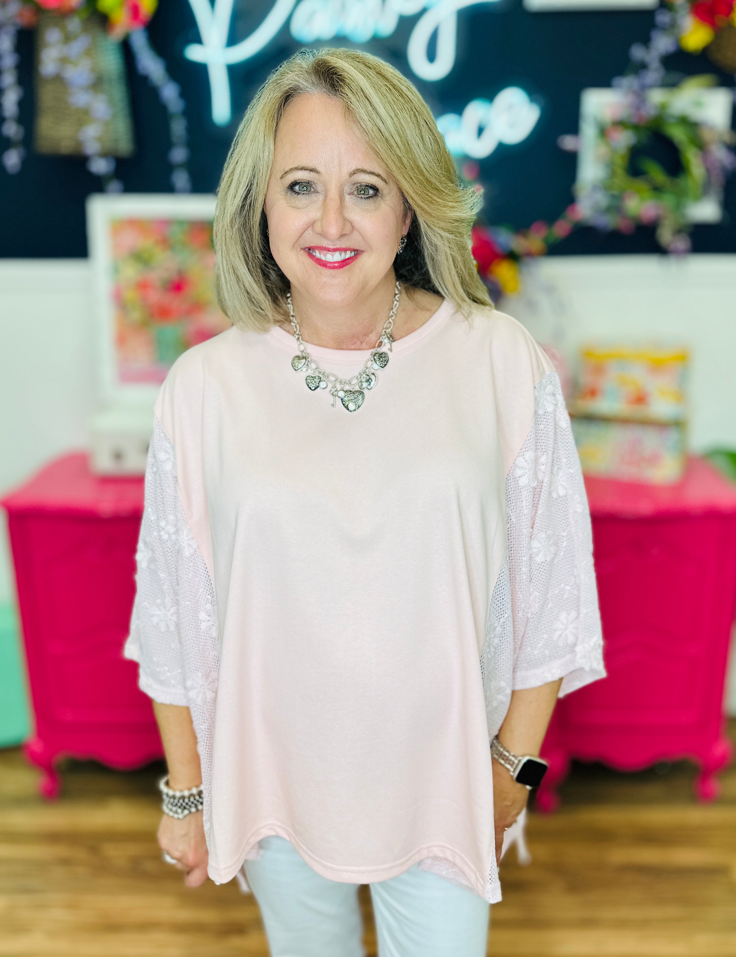 Blush Bloom Lace Top