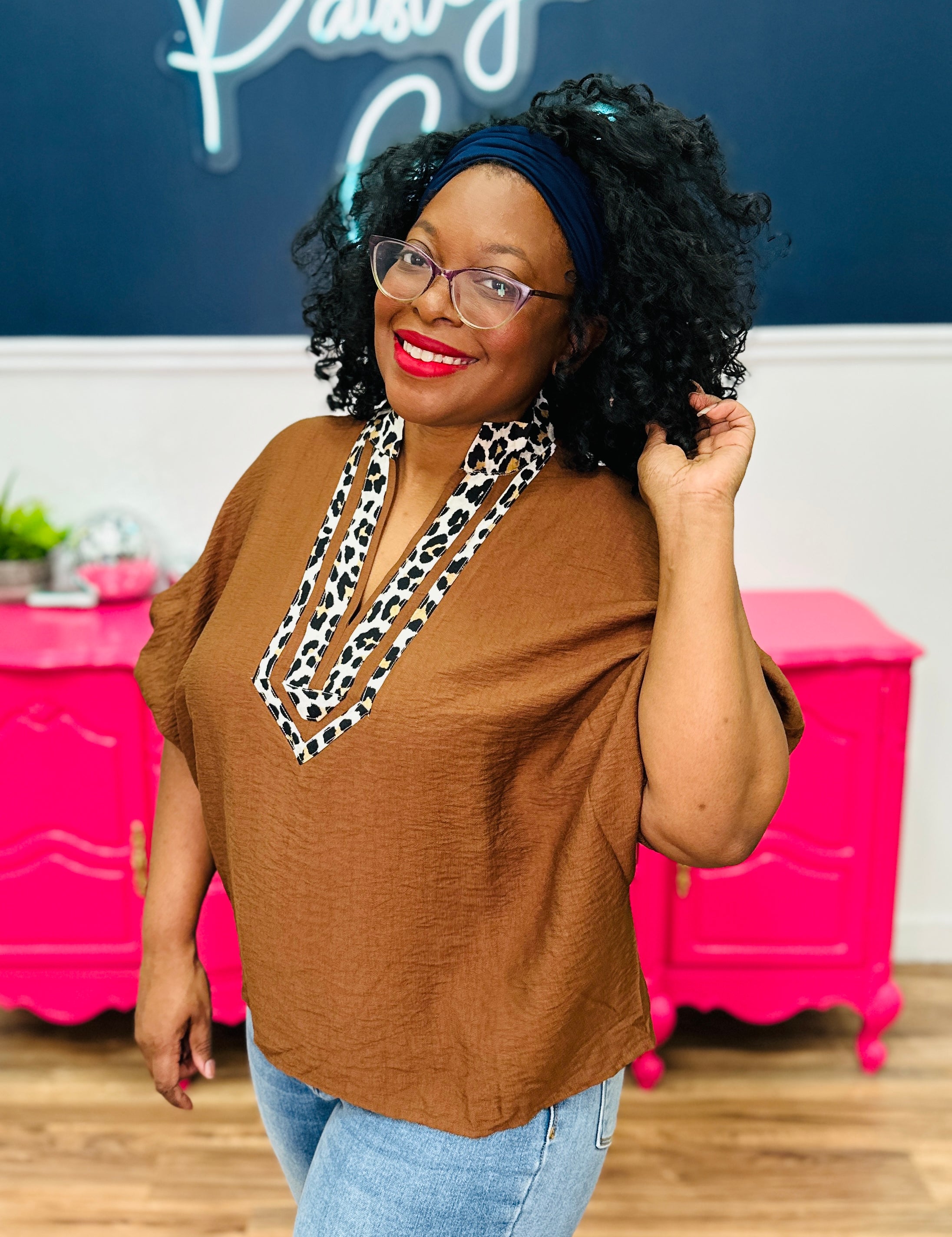 Urban Safari Top - Caramel - LAST ONES FINAL SALE