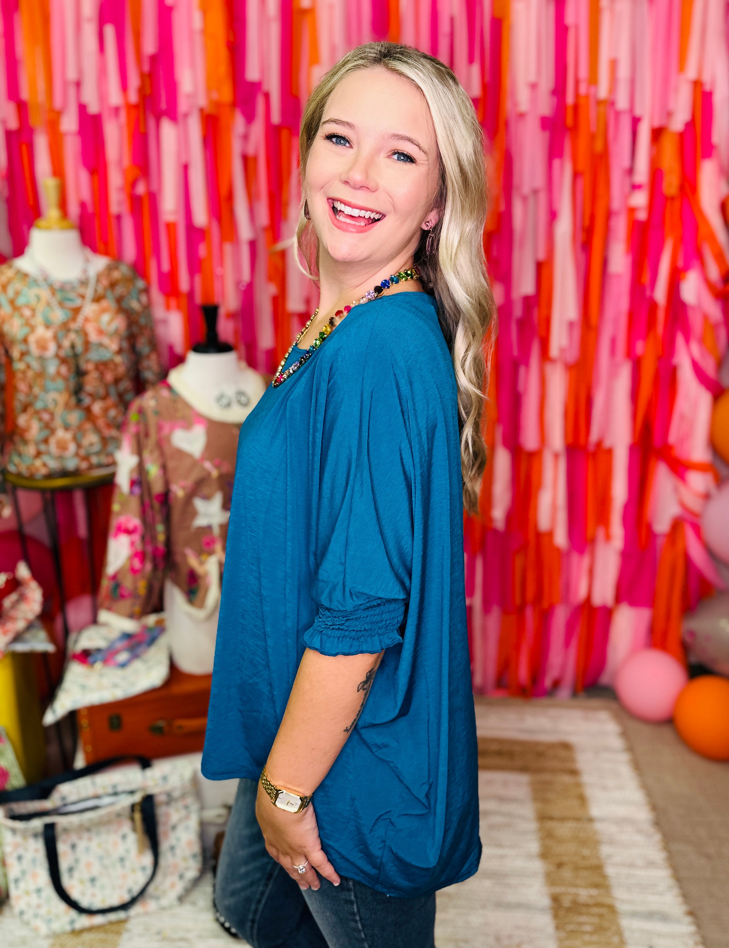 Pretty Little Detour Top - Sapphire
