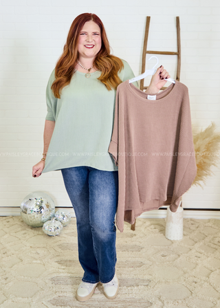 Lovely Luster Top - 2 Colors