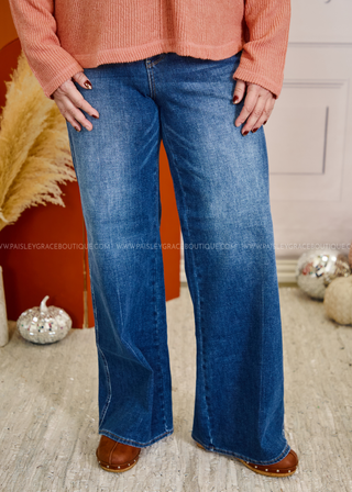 Eliza High Rise Control Top Retro Wide Leg Jeans