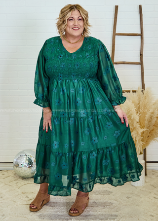 Dreams Take The Lead Dress - Dark Green