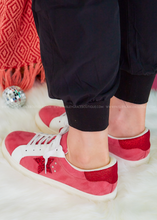 Load image into Gallery viewer, Shooting Star Sneakers by Corkys - Red Metallic - FINAL SALE
