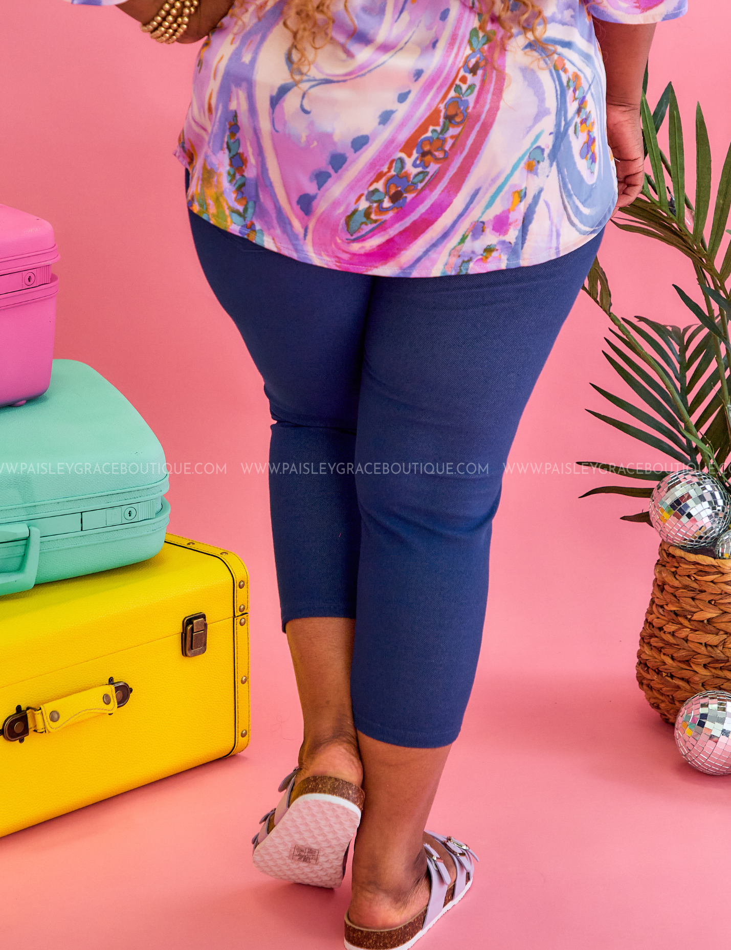 Nora Stretch Capri Jeggings - Denim Blue* LAST ONES FINAL SALE *