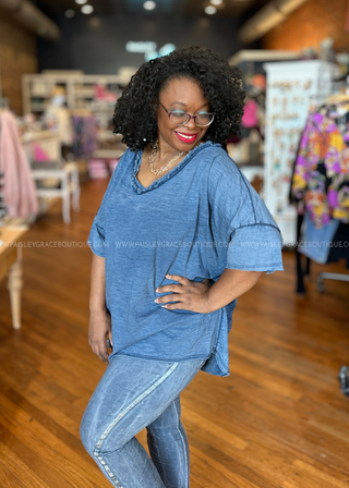 Certified Charmer Top - Navy