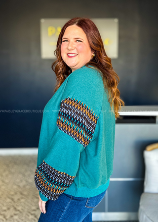 Earthy Embrace Top - Teal