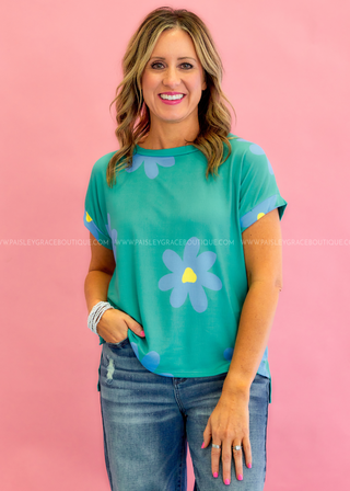 Enjoy The View Top - Turquoise* FINAL SALE *