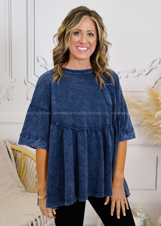 Forever Frolicking Top - Navy