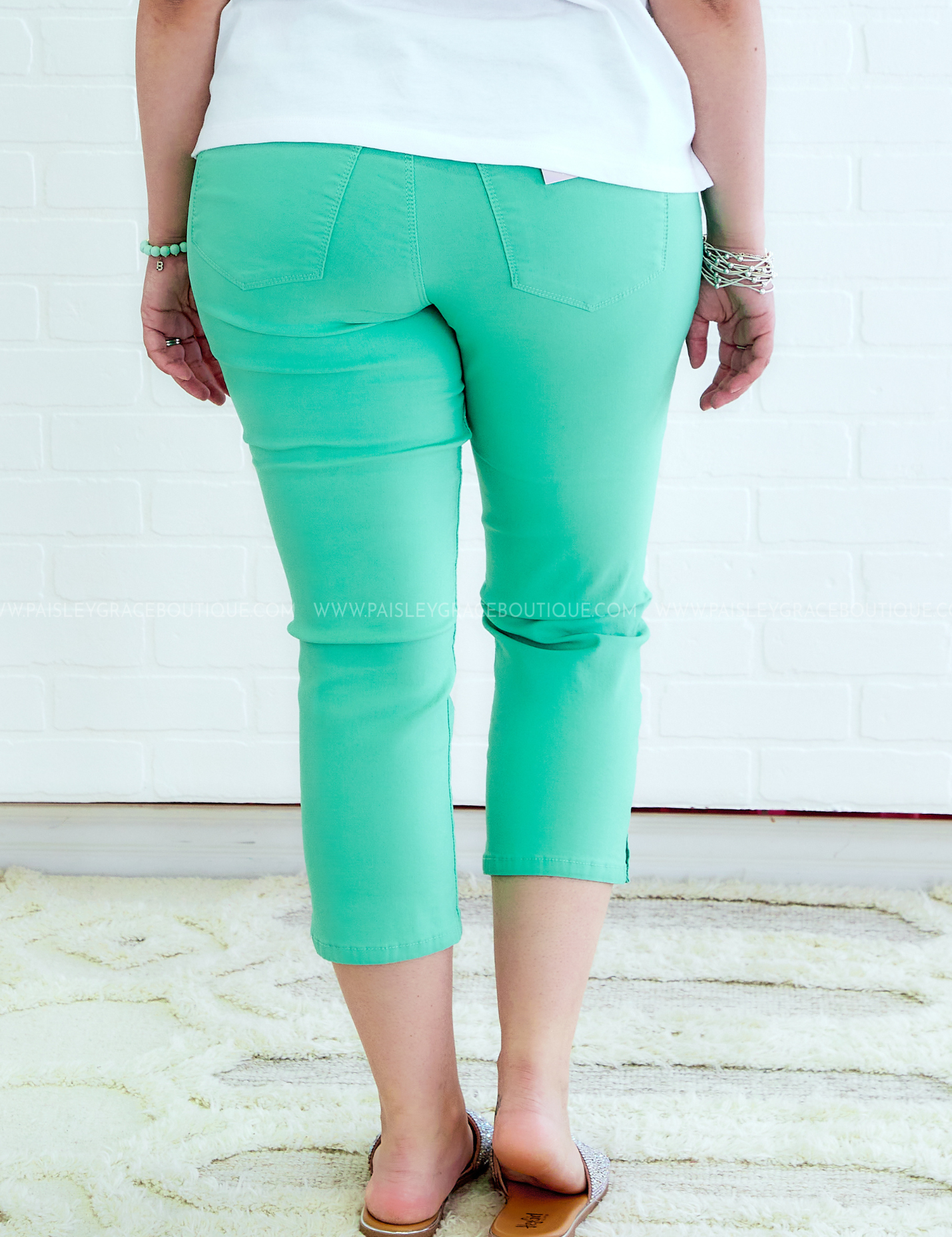 Bridget Hyperstretch Pull On Capri - Aquamarine - LAST ONES FINAL SALE
