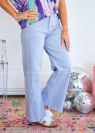 Cameron Wide Leg Jeans by Vervet - Gray Dawn - LAST ONE FINAL SALE