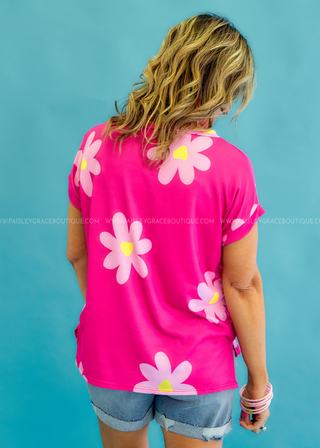 Enjoy The View Top - Fuchsia* FINAL SALE *