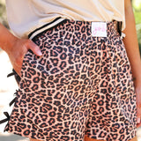 PREORDER- Bow Trim Boxer Shorts- Safari Chic