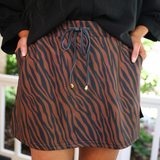 DEAL - Chocolate Zebra Skort - PREORDER