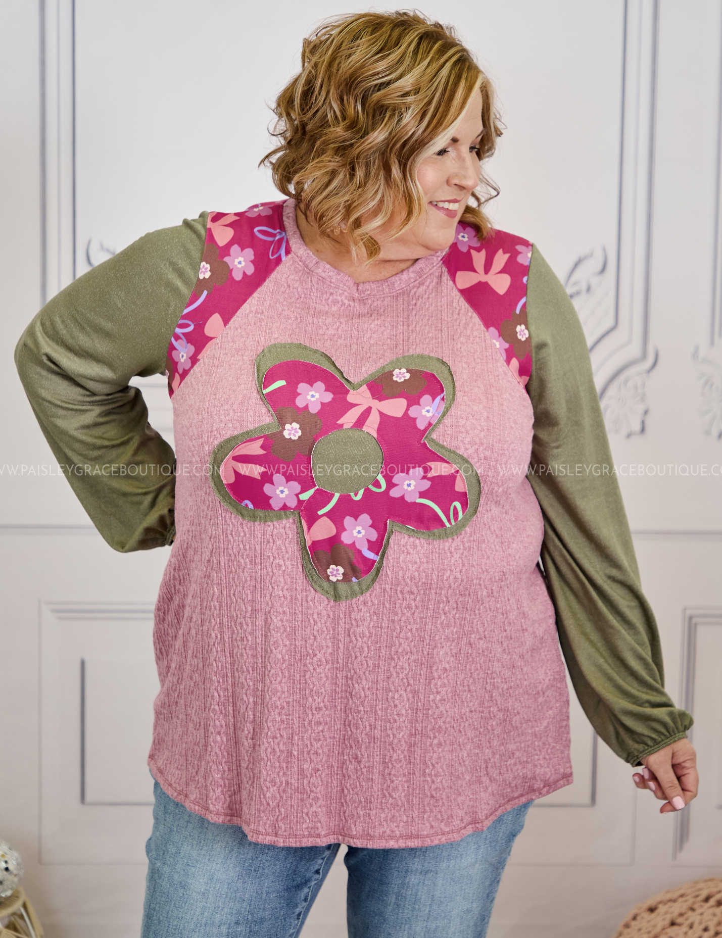 Daisy Chain Chic Top - Mauve* FINAL SALE *