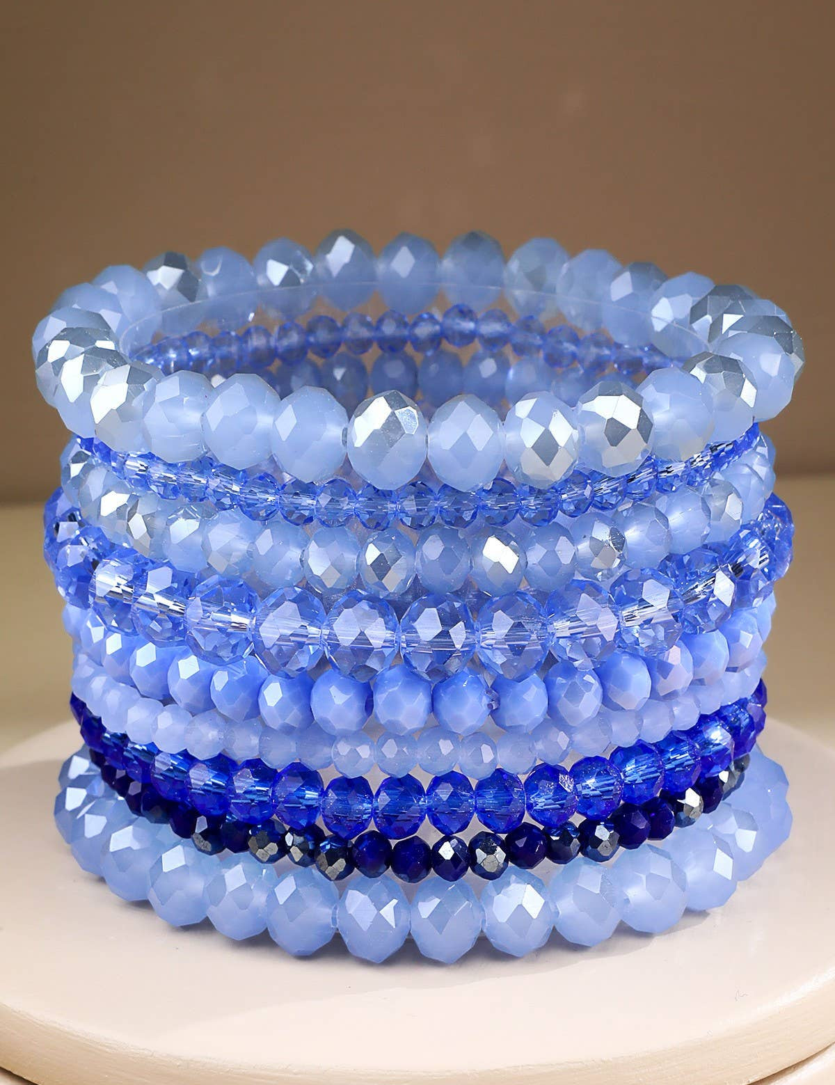 Jenna Glass Bead 9 Set Stack - 6 Styles