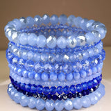 Jenna Glass Bead 9 Set Stack - 6 Styles