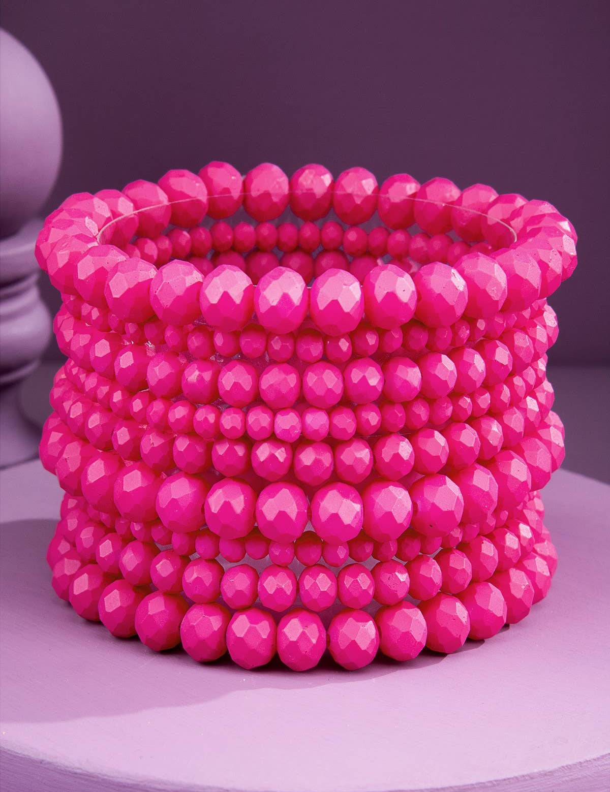 Steph Glass Bead 9 Set Bracelet - 2 Styles