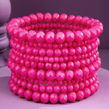 Steph Glass Bead 9 Set Bracelet - 2 Styles