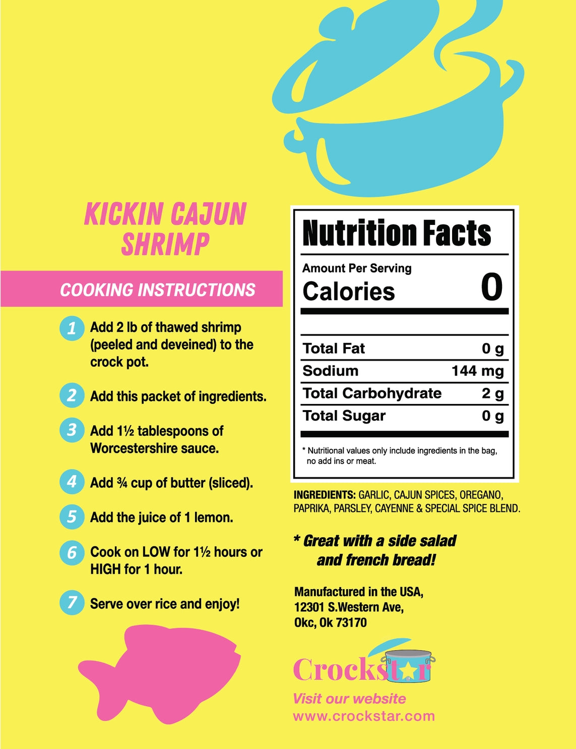 PREORDER - Crockstar - Kickin' Cajun Shrimp