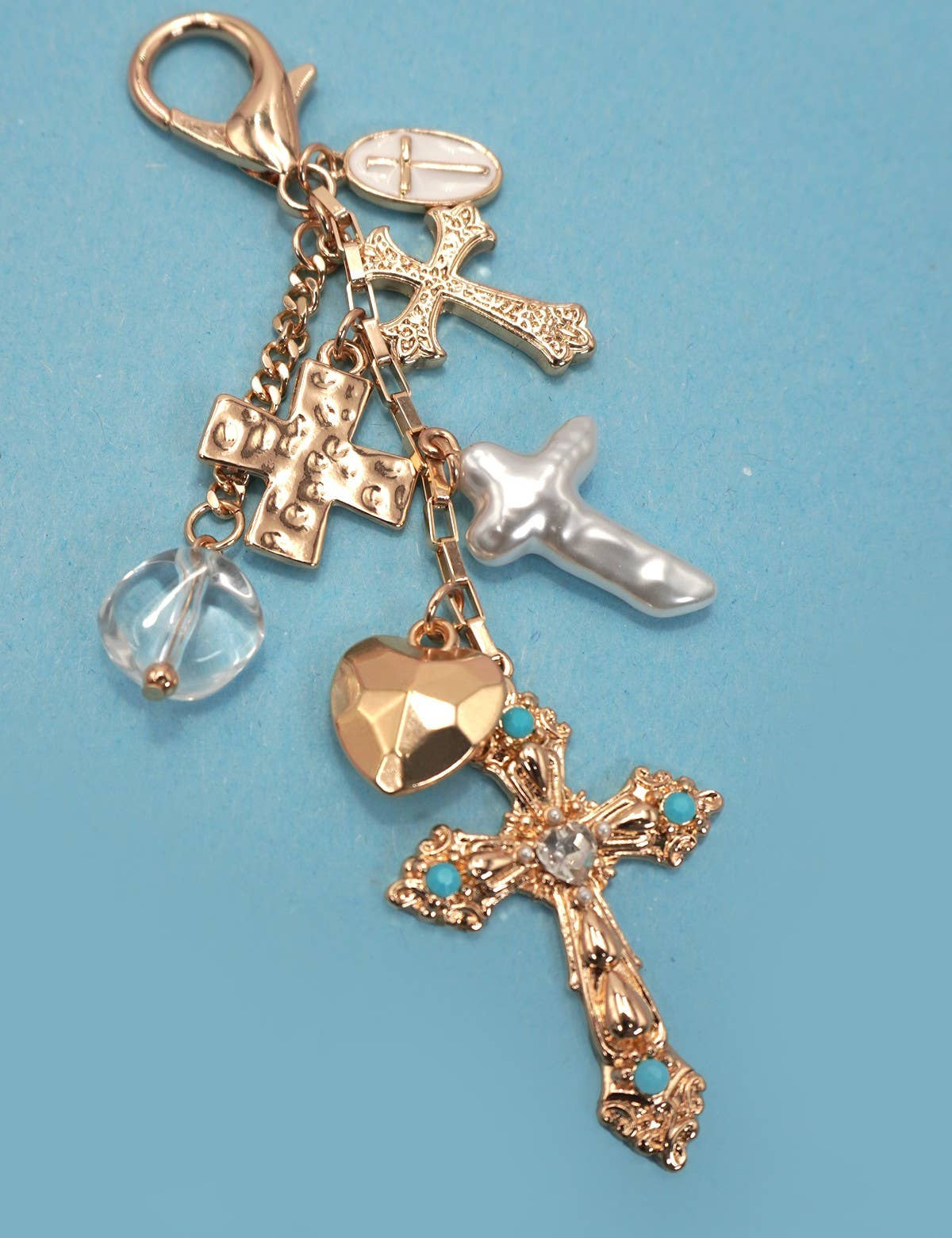 Heavenly Heart Pearlized Bag Charm