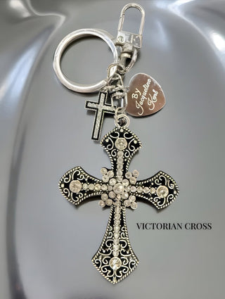 Purse Charm Antique Victorian Cross