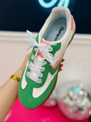 Giana Sneakers - Emerald/Pink - FINAL SALE