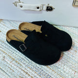 Juniper Suede Clog - Black