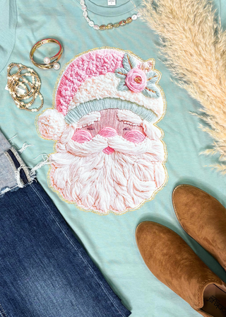 Sweet Santa French Knot Graphic Tee