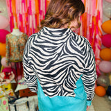 Desert Stripe Turquoise Pullover