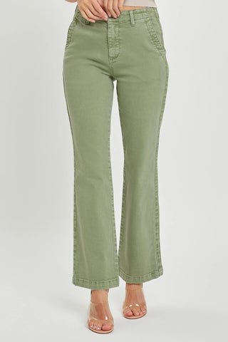 Orlana High Rise Side Twill Straight Pants - Preorder