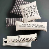 Normal Family Pillow by Mud Pie* FINAL SALE *