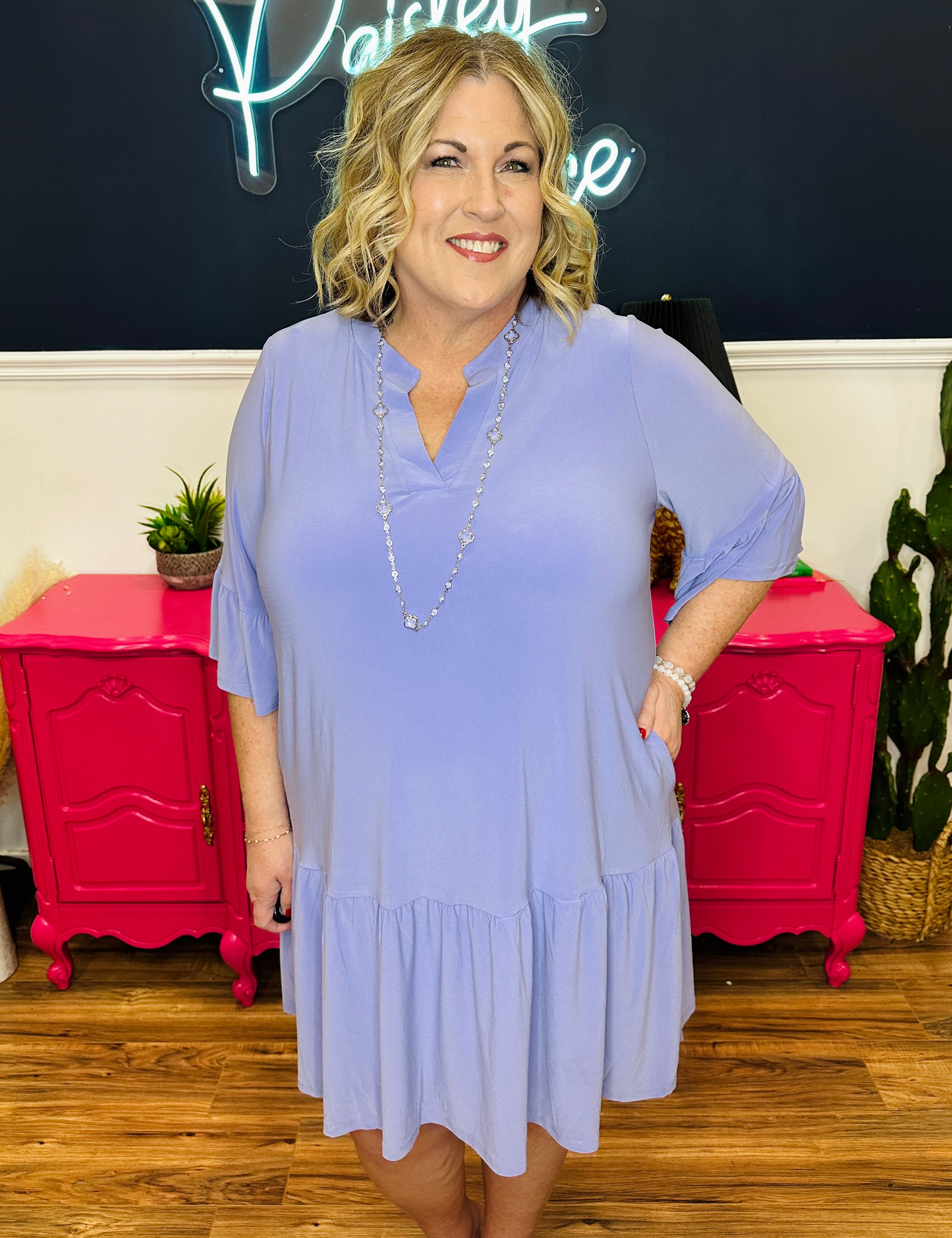 Dear Scarlett Lizzy Sunday Dress - Lush Lavender - FINAL SALE