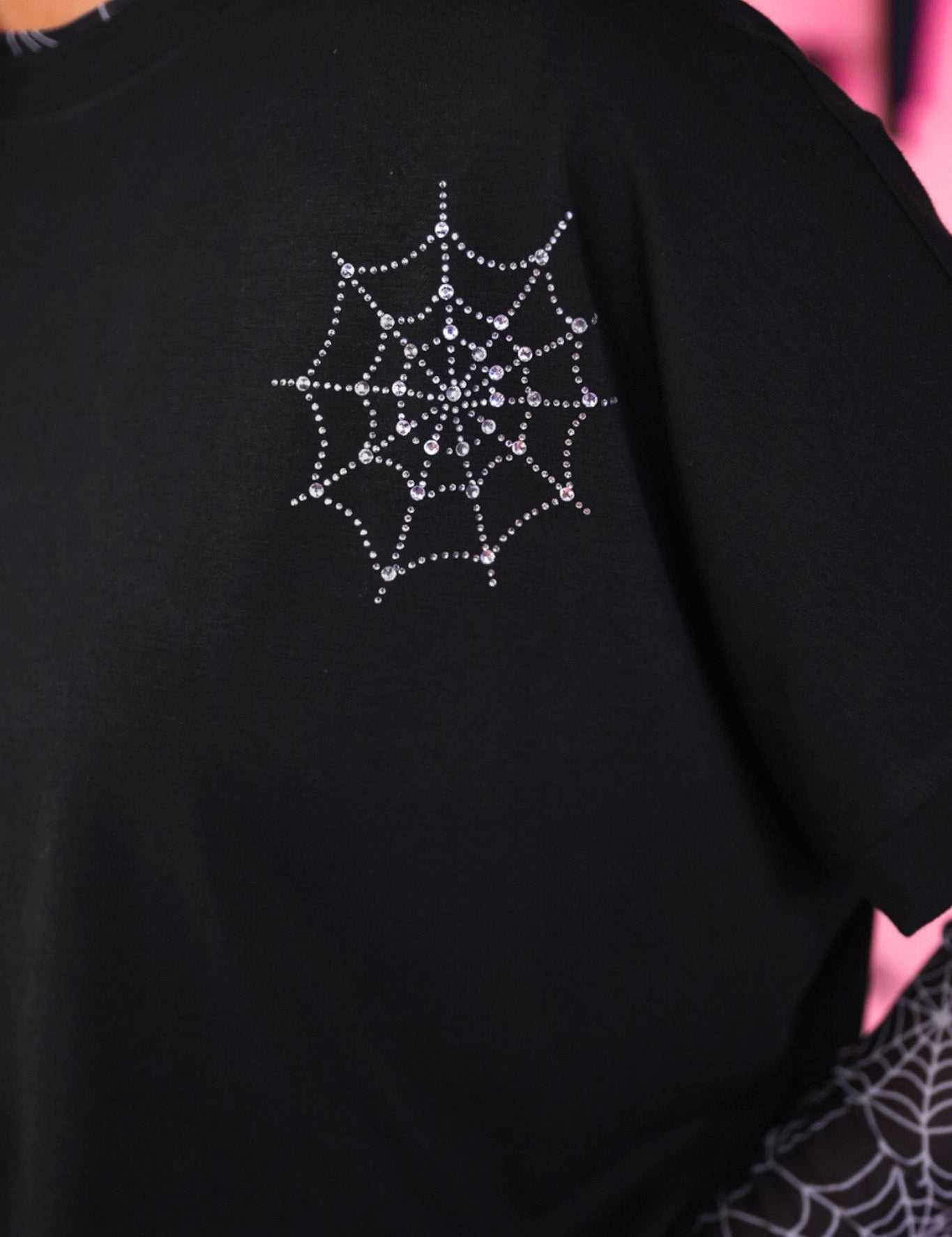 PREORDER- Rhinestone Web Tee