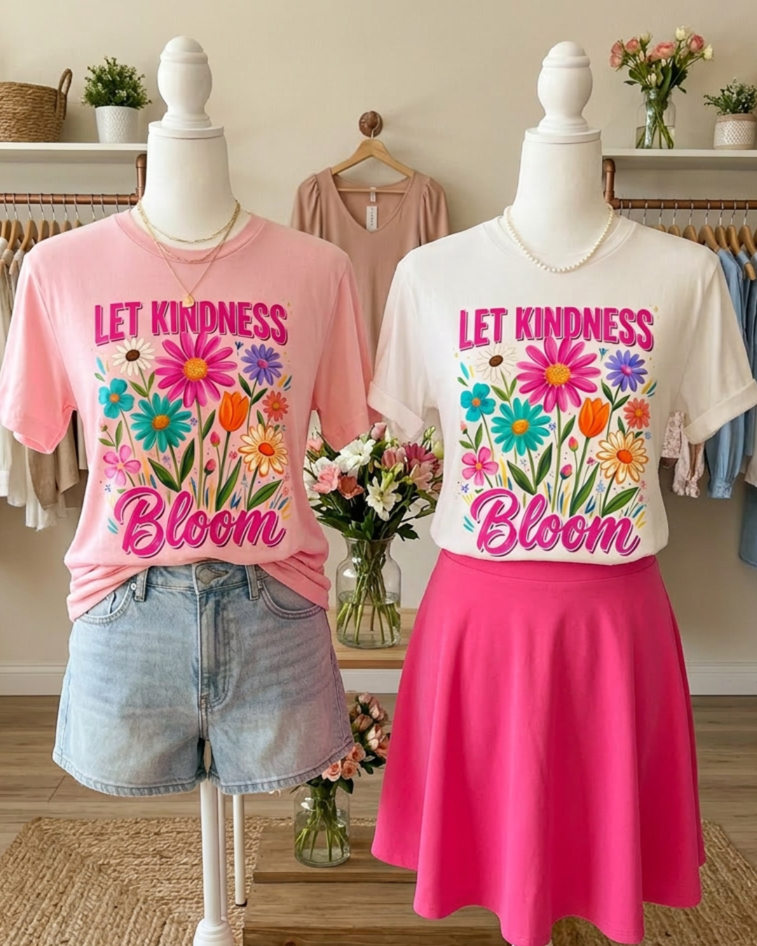 Kindness in Bloom Tee - Pink