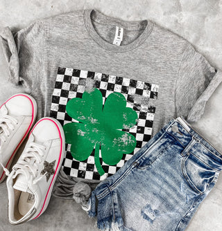 Checkered Shamrock Tee STEAL