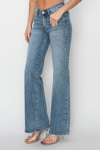 Delilah Dipped V Wide Leg Jeans - Preorder