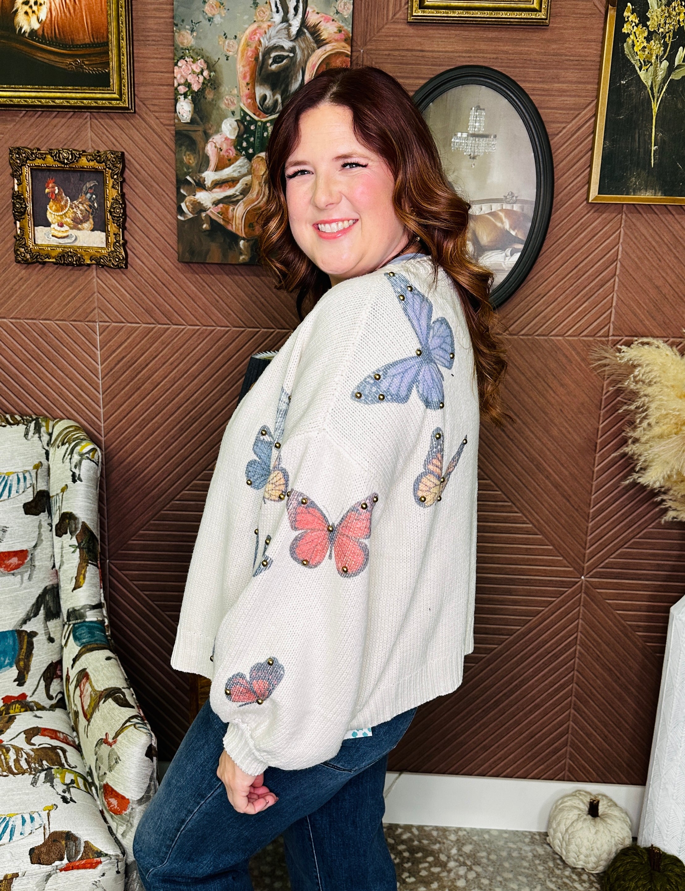 Flutter Around Knit Cardigan