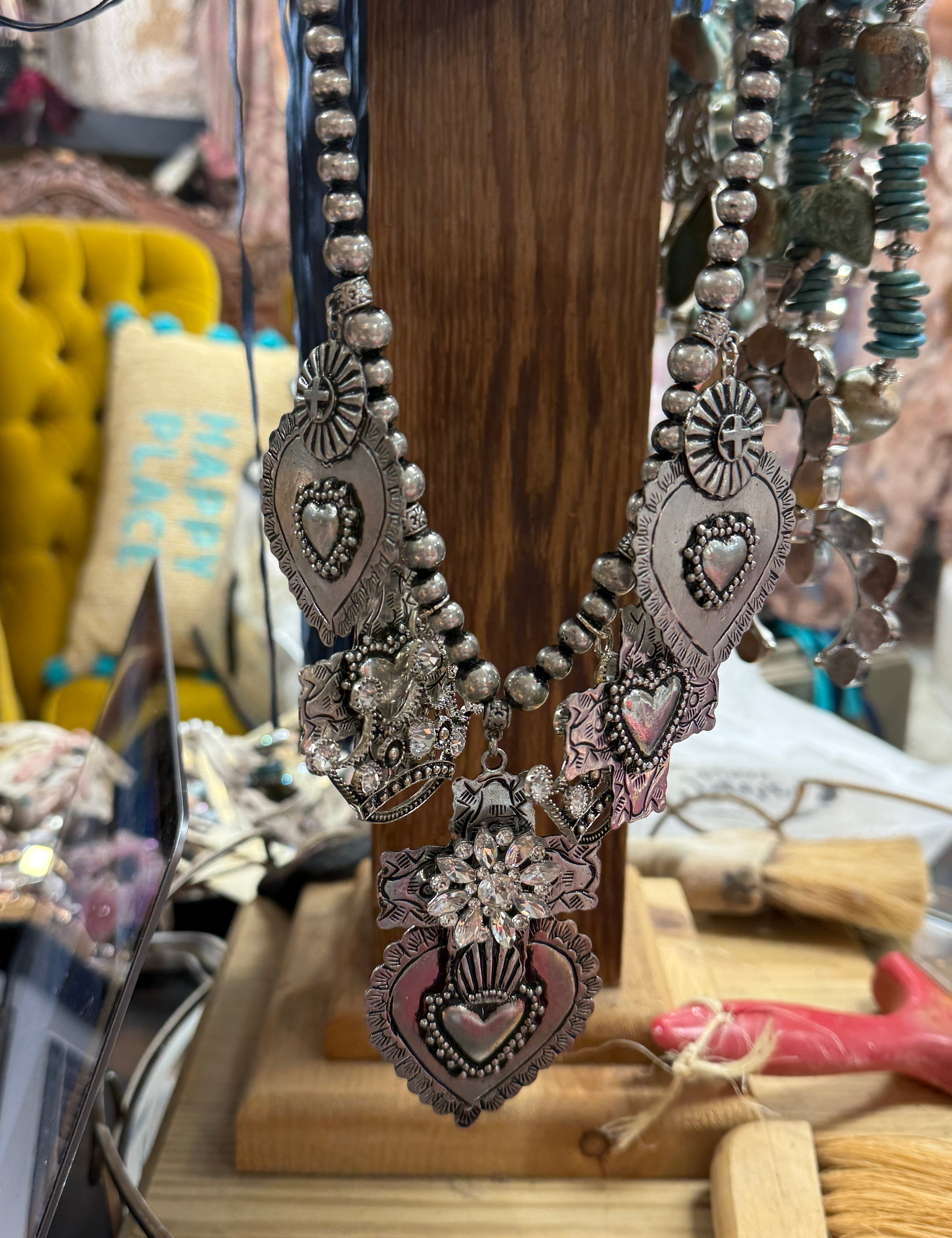 Sacred Heart Silver Necklace