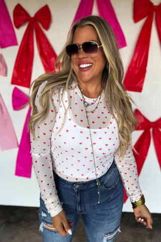 Tiny Hearts Mesh Top - PREORDER - FINAL SALE
