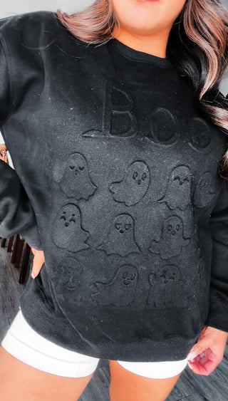 BOO Embossed Sweatshirt