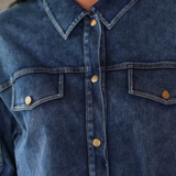 Refined Denim Bomber Jacket- Light Wash - PREORDER