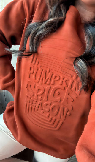 Pumpkin Spice Embossed Sweatshirt