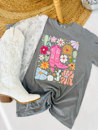 Floral Boot Graphics Tee