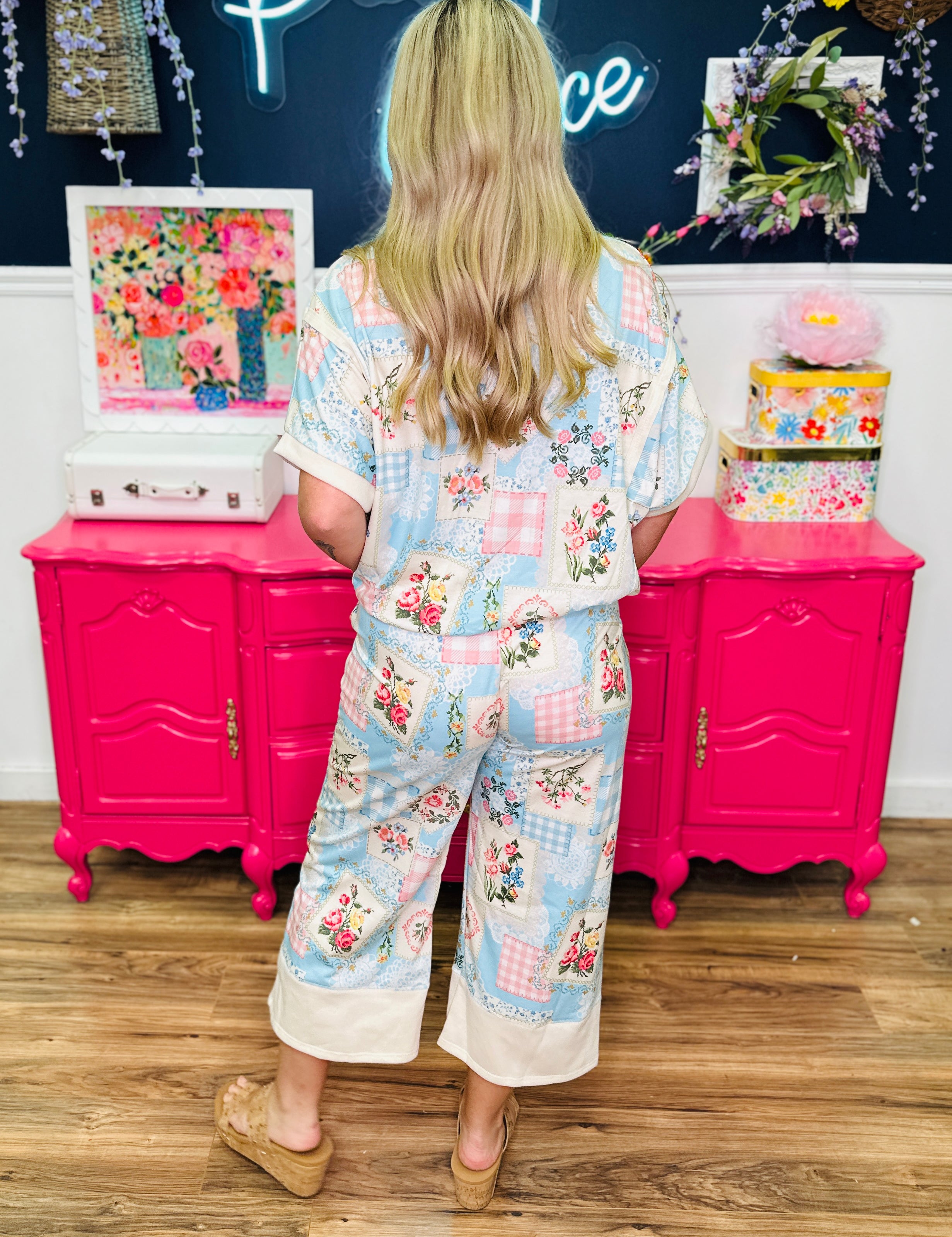 Patterns, Petals & Patches Pants