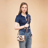 Wrangler Camo Print Canvas Clutch/Crossbody - Brown