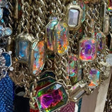 ATG Chain Rectangle Crystal Necklace #114 - Preorder