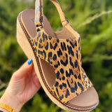 Carley Leopard Wedge by Corkys