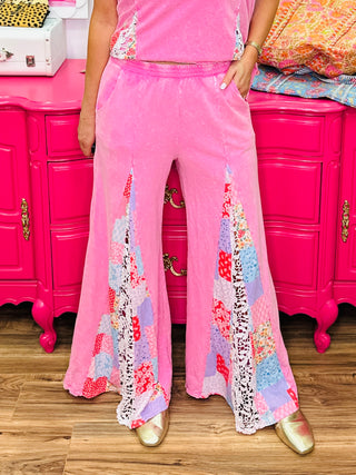Pink Mirage Lace Pants